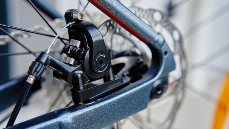 Le kit de frein à disque d'un vélo de route